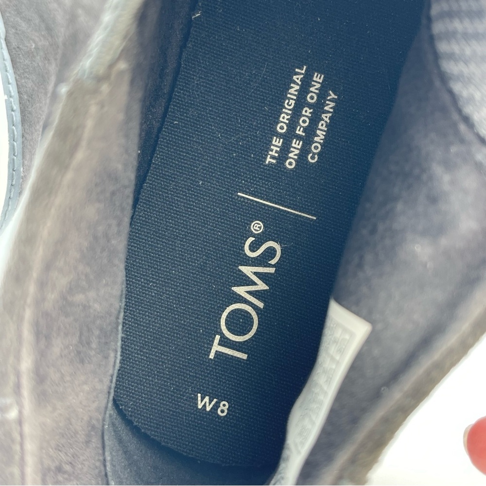 TOMS Bryce Slip On Sneakers | Gray Suede | Mid-Top Shoes Booties W 8 - Picture 11 of 12